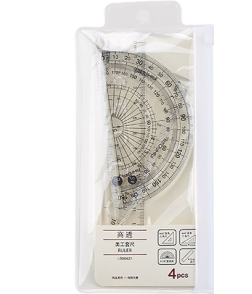 Transparent Ruler Kit LB00421 [4-pc Pack]